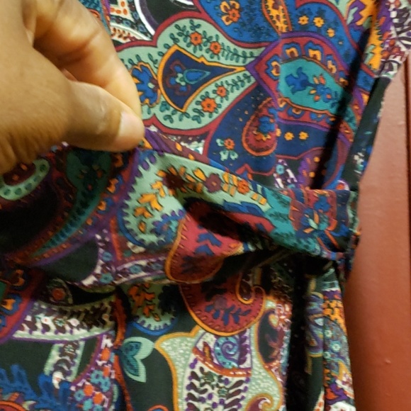 Nicole Miller Paisley 3/4 Sleeve Dress SZ 8 - Picture 6 of 8